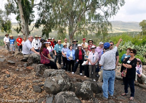 Tour group at "Bethsaida". Photo by Ferrell Jenkins.