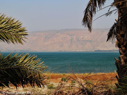The Sea of Galilee near Bet Yerah. The view is to the east across this narrow southern end of the lake. Photo by Ferrell Jenkins.