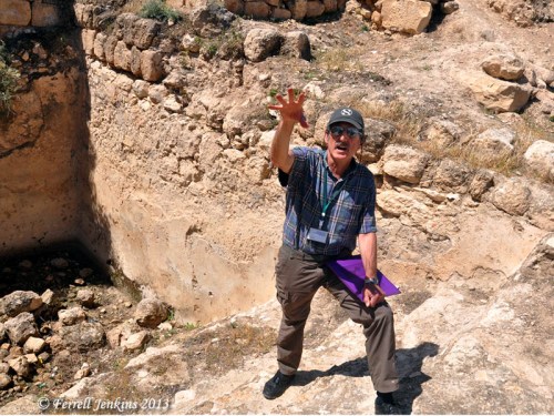 Shmuel Browns, Israel Guide, at Lower Herodion. Photo by Ferrell Jenkins.