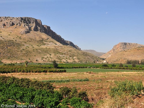 Mount Arbel and the Plain of Genessaret. Photo by Ferrell Jenkins.