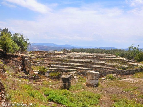 Steps of the Temple of Augustus at the site of N.T. Samaria. Photo by Ferrell Jenkins.