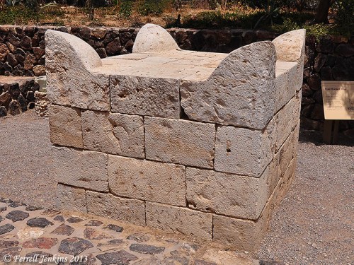 Reconstructed four-horned altar from Beersheva. Photo by Ferrell Jenkins.