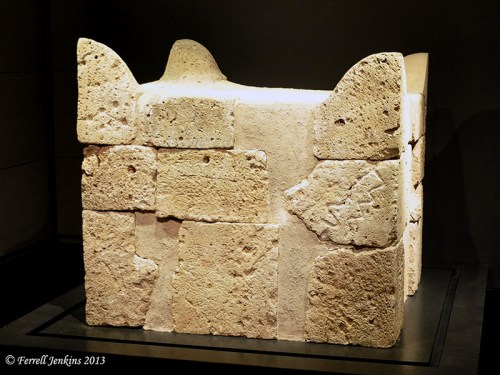 The four-horned altar from Beersheba. Israel Museum. Photo by Ferrell Jenkins.