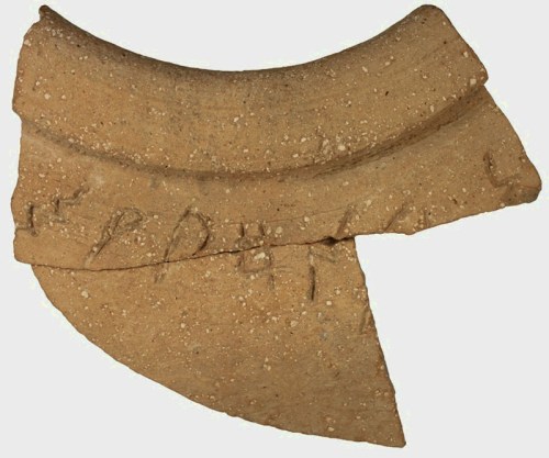 Canaanite inscription excavated by Dr. Eilat Mazar.