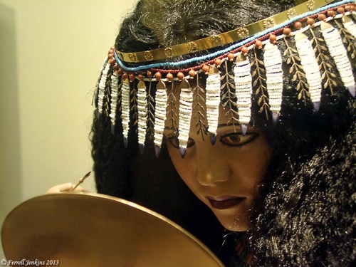 Royal Ontario Museum exhibit showing an Egyptian woman painting her eyes. Photo by Ferrell Jenkins.
