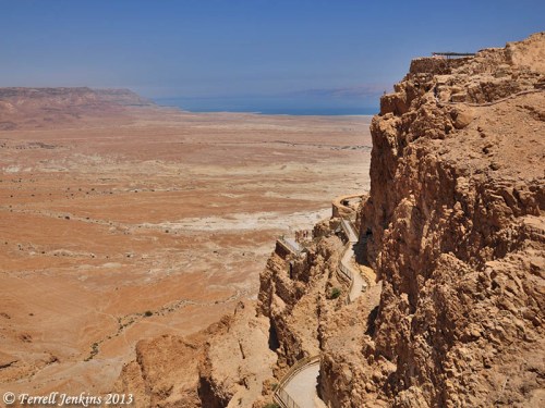 This photo was made from the top of Masada toward the Dead Sea. Photo by Ferrell Jenkins.