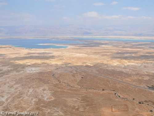 View east from Masada near mid-day. Photo by Ferrell Jenkins.