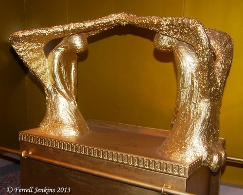 Representation of the Ark of the Covenant in the Tabernacle in the Wilderness at Timna. Photo by Ferrell Jenkins.