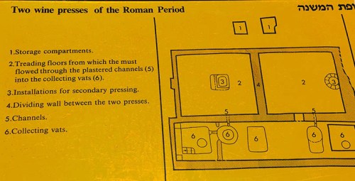 Explanation of Roman winepresses at Eretz Israel Museum, Tel Aviv. Photo by Ferrell Jenkins.