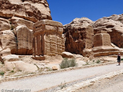Nabatean Djinn blocks at Petra. Photo by Ferrell Jenkins. 