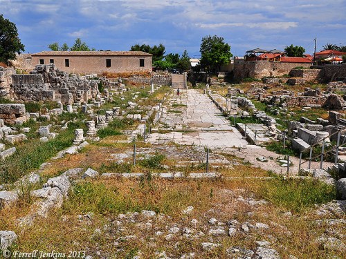The Lechaion Road in Corinth. Photo by Ferrell Jenkins.