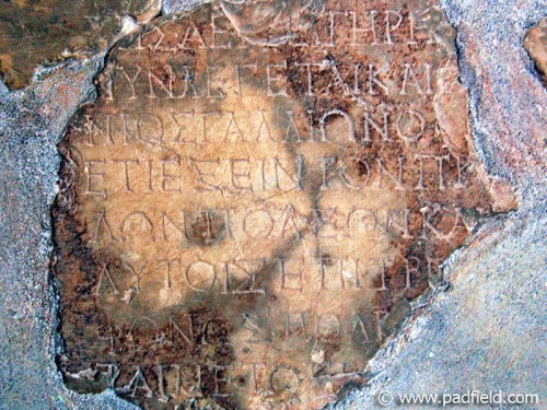 The Delphi (Gallio) inscription. Photo by David Padfield.