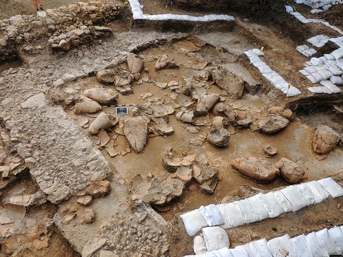 Wine cellar at Tel Kabri. Credit: Prof. Eric H. Cline and Tel Kabri Excavation.