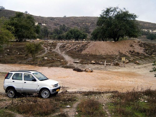Flooding of the Elah River next to Safi. Photo by Uri Yehuda.