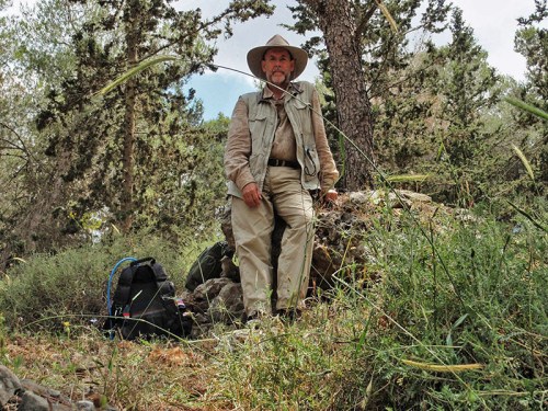 Larry Haverstock in the Zippori Forest north of Nazareth.