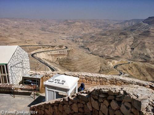 The Arnon gorge in Transjordan. View south. Photo by Ferrell Jenkins.