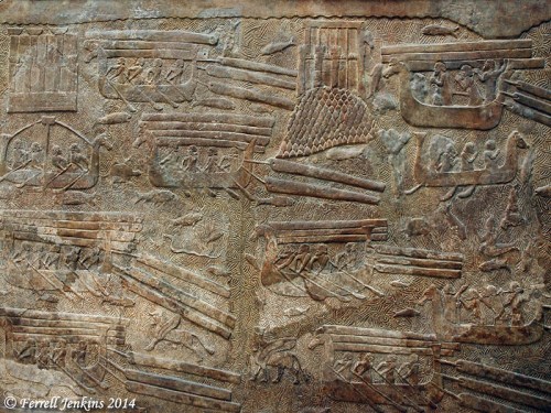 Assyrians transporting Cedars from Lebanon. Louvre. Photo by Ferrell Jenkins.