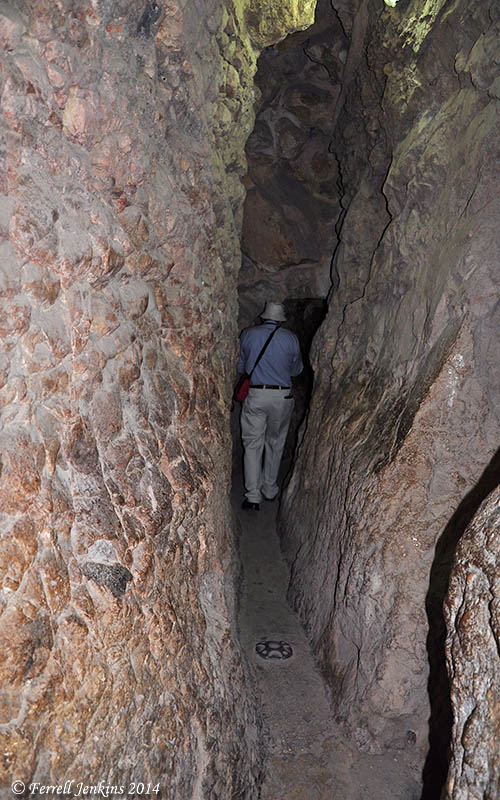 The Canaanite Tunnel through which the gentle "waters of Shiloah" once flowed. Photo by Ferrell Jenkins.
