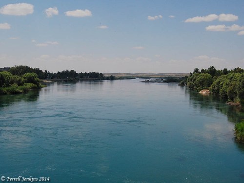 View north of the Euphrates River at Berecik, Turkey. Photo by Ferrell Jenkins.