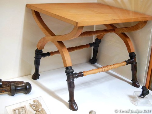 Urartian furniture displayed in the Anatolian Civilization Museum. Photo by Ferrell Jenkins.