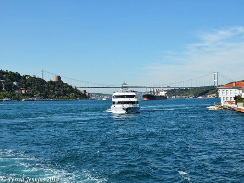 Cargo and tourists making their way through the Bosporus. Photo by Ferrell Jenkins.