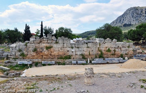 The Bema at Corinth where Paul stood before Gallio. Photo by Ferrell Jenkins.