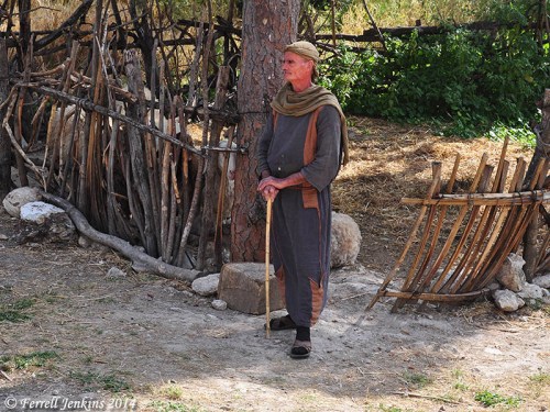 Shepherd and sheep fold at Nazareth Village. Photo by Ferrell Jenkins.