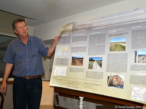 Dr. Mark Wilson speaks about the route of Paul's second journey. Photo by Ferrell Jenkins.