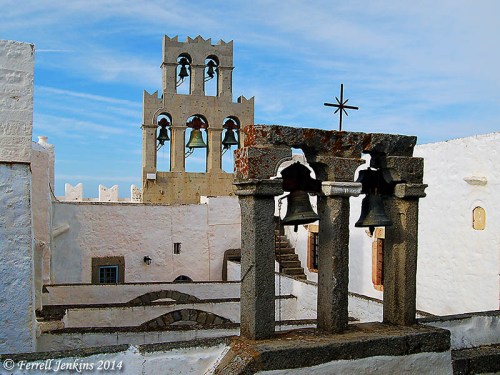Bell tower on the Monastery of St. John the Theologian at Chora. Photo by Ferrell Jenkins.