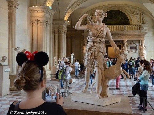 Euro Disney one day; the Louvre the next day. Photo by Ferrell Jenkins.