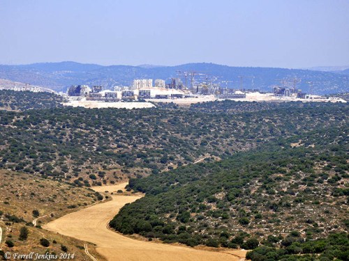 The construction area from Azekah. Photo by Ferrell Jenkins.
