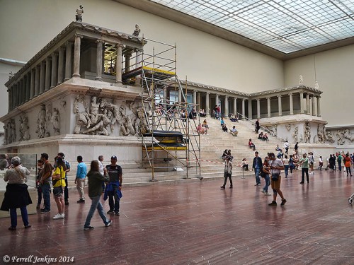 The Pergamum Altar in the Pergamum Museum. Photo by Ferrell Jenkins.