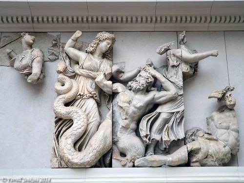 A portion of the Zeus Altar marble frieze. Photo by Ferrell Jenkins.