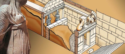 Drawing showing progress of the excavation. Source: Greek Reporter.