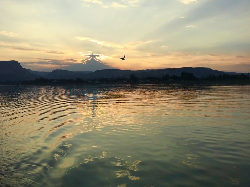 Sunset on the Sea of Galilee. Photo by Randy Myers.