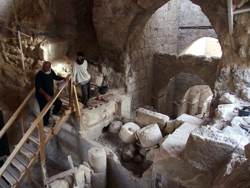 Photo of unique palace entry complex discovered at Herodian Hilltop Palace by Hebrew University archaeologists. Credit: The Herodium Expedition at the Hebrew University of Jerusalem