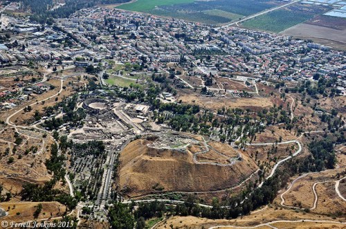 Tel Husn (Bethshan) is visible in the bottom of the image. Photo by Ferrell Jenkins.