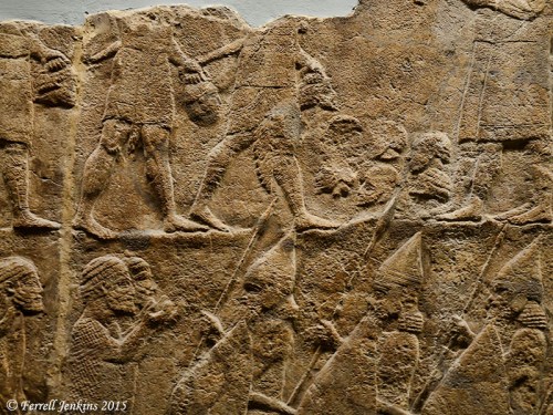 Counting the heads of the dead at Lachish. Photo by Ferrell Jenkins.