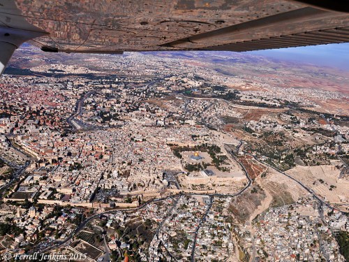 Jerusalem from the air. View north and east. Photo by Ferrell Jenkins.