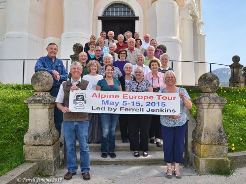 Alpine Europe Group Photo at Wieskirche along the Romantic Road.