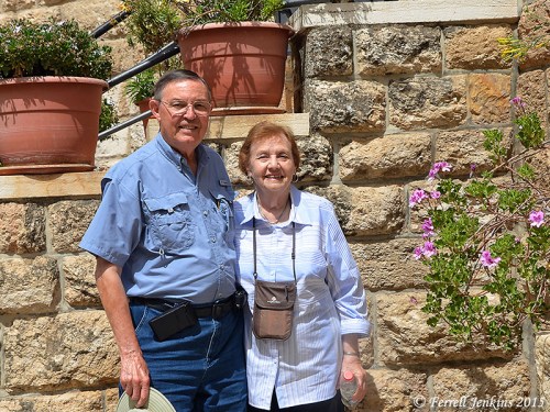 Ferrell & Elizabeth Jenkins at Bethany, the home of Mary, Martha, and Lazarus. David Padfield made the photo for us.