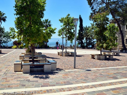 The new plaza at Capernaum. Photo by Ferrell Jenkins.