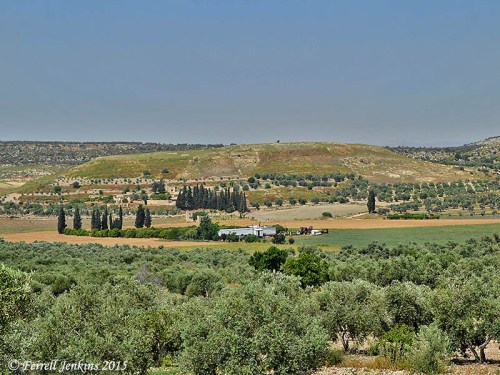 A view of the west side of Tel Dotan. Photo by Ferrell Jenkins.