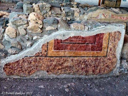 An example of the reading room fresco. Photo Ferrell Jenkins.