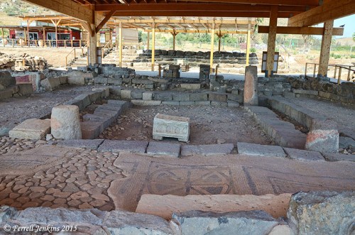 The Migdal synagogue reading room with the (suggested) reading table. Photo by Ferrell Jenkins.