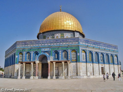 The Dome of the Rock stands where Solomon's Temple was built. Photo by Ferrell Jenkins.