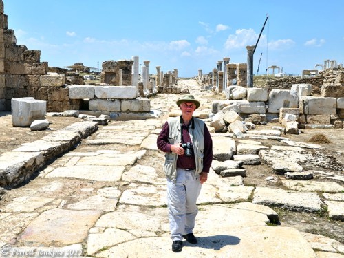 Leon Mauldin on Syria Street in Laodicea. Photo by Ferrell Jenkins.