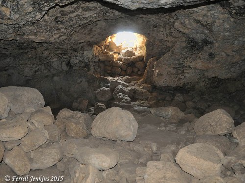 Interior of the cave of Adullam. Photo by Ferrell Jenkins.