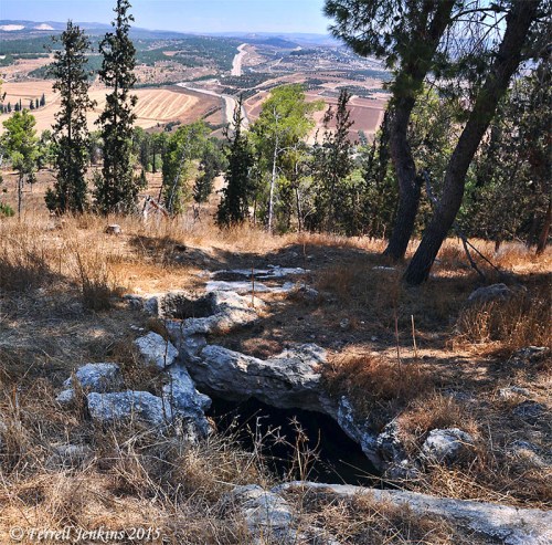 One of the entrances to the cave of Adullam with a view of the area to the southeast. Photo by Ferrell Jenkins.