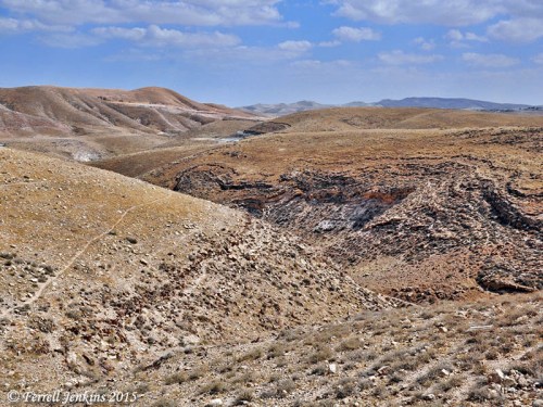 A view of the wilderness of Judah from near Michmash. Photo by Ferrell Jenkins.